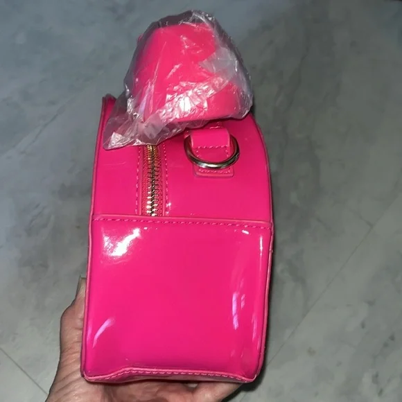 CALL ME old-fashioned Handset phone NWT works from your bag pink patent/white - Picture 6 of 11